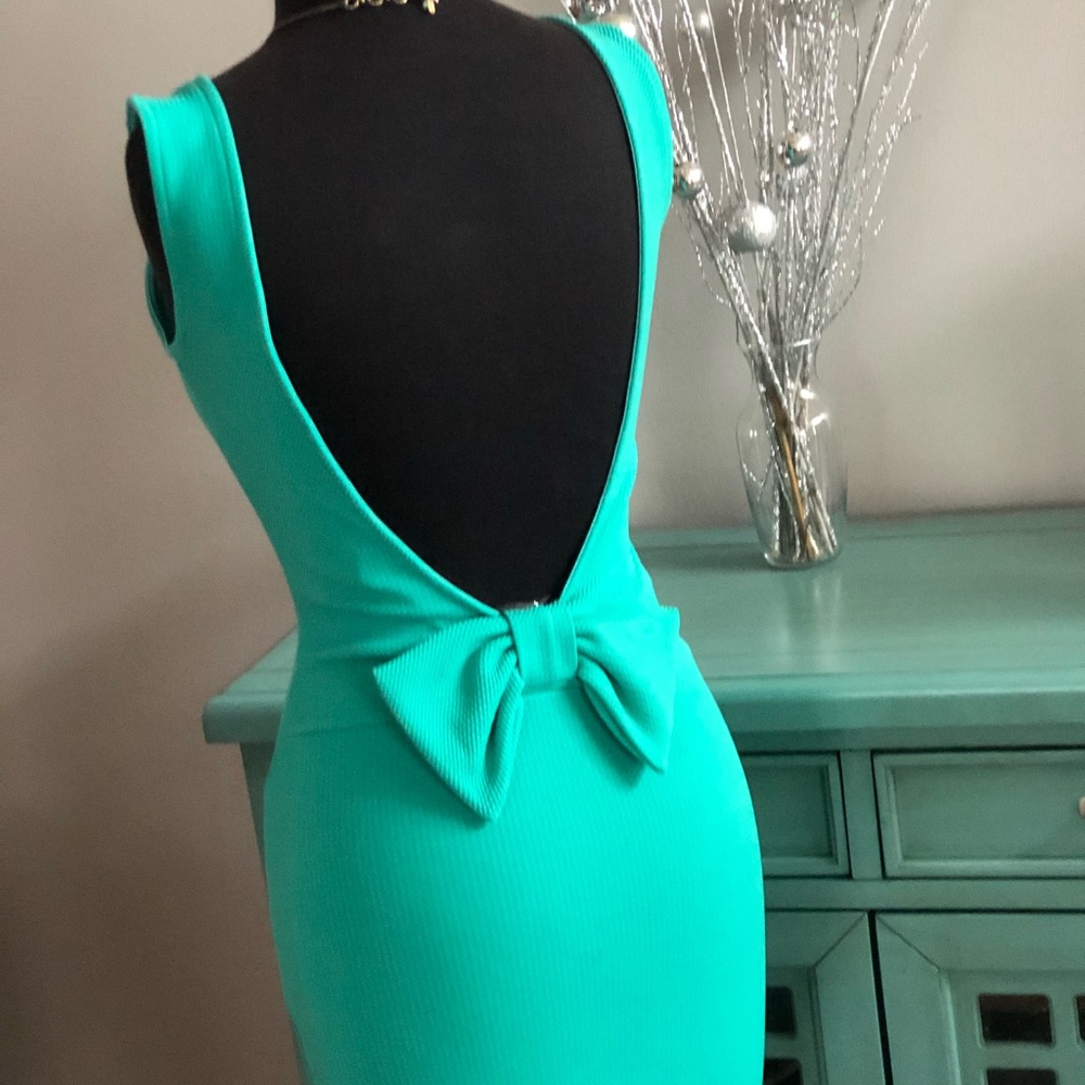 Bow back Mid Dress Mint